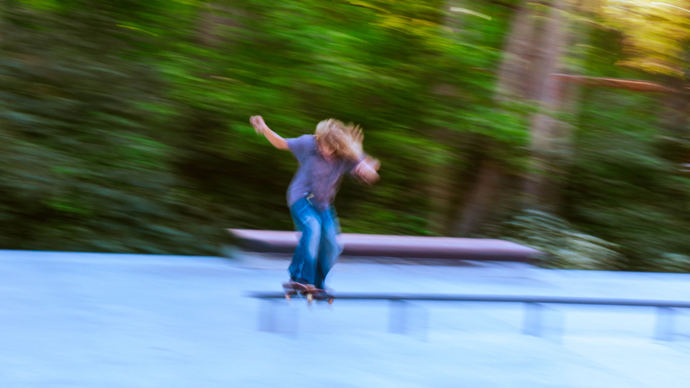 Blue skatepark